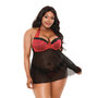 Sophia-Halternek-Babydoll-Zwart-Rood