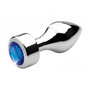 Aluminum-Buttplug-Met-Blauw-Kristal--Medium