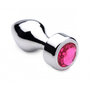 Aluminum-Buttplug-Met-Roze-Kristal-Medium