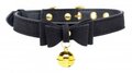 Golden-Kitty-Collar-Met-Kattenbelletje-Zwart-Goud