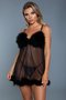 Farah-Babydoll-Met-String-Zwart