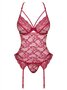 Ivetta-Kanten-Jarreteltop-Met-String-Rood