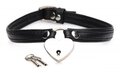 Heart-Lock-Collar-Met-Sleutels-Zwart