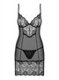 Alluria-Negligé-Met-String-Zwart