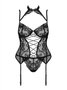 Elizenes-Jarretel-Korset-Met-Sexy-String-Zwart