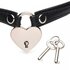 Heart Lock - Collar Met Sleutels - Zwart_